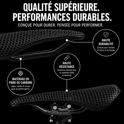 ZIPLEGZ Selle de vélo imprimée 3D