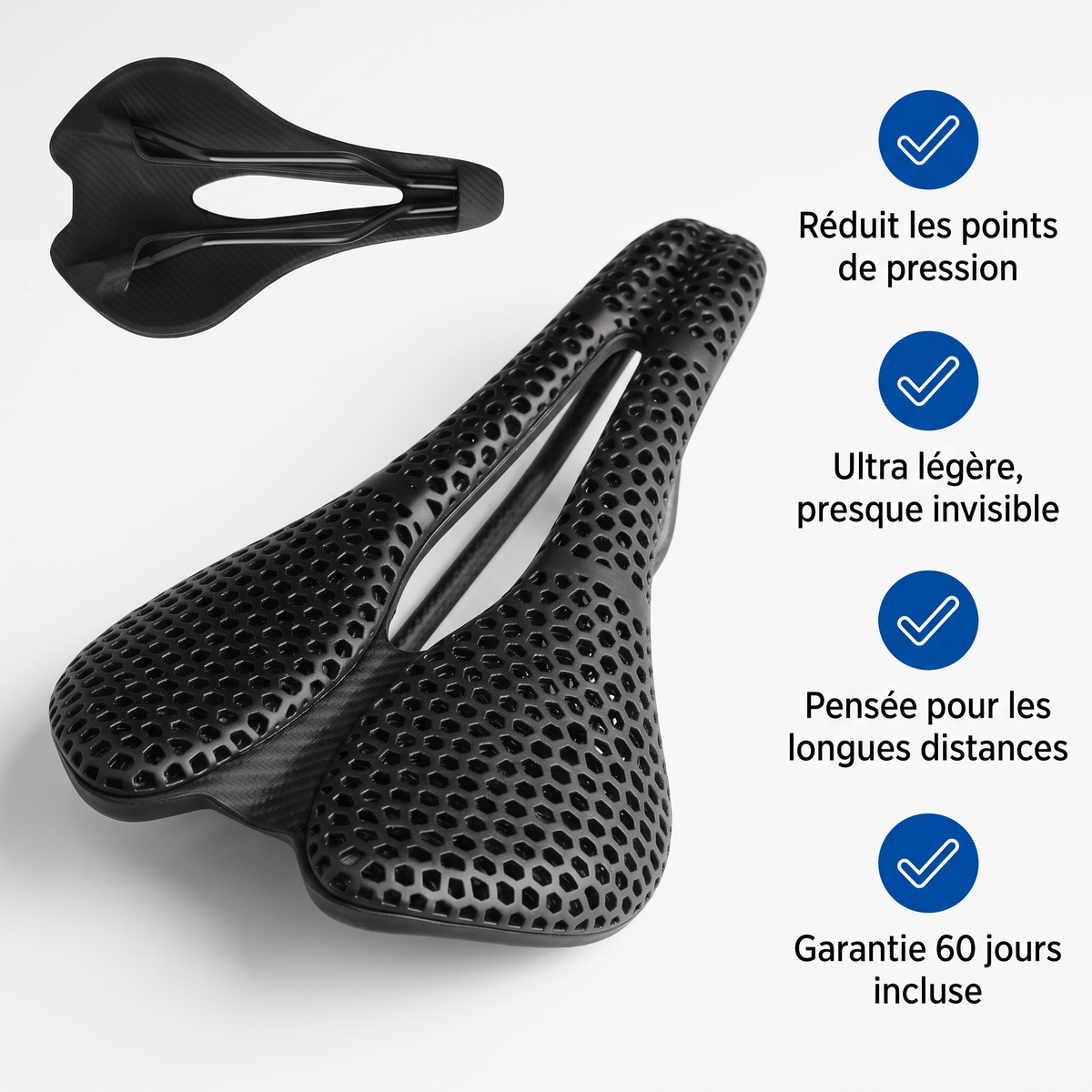 Ziplegz - 4 benefices cles, icone disque bleu coche